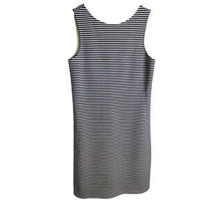Theory Womens Mivrill Blue and White Striped Bodycon Knit Dress Size L Nautical